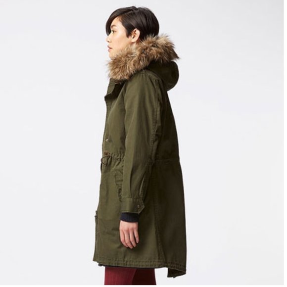 Uniqlo Modern Military-Style Parka - S, Army Green - Picture 6 of 7